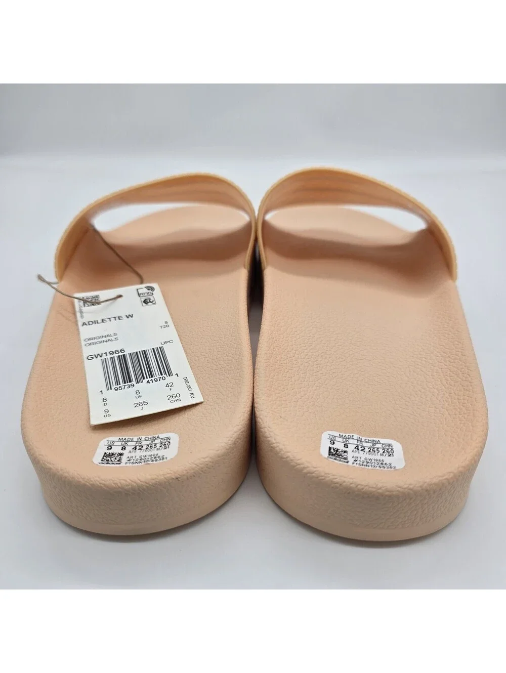Adidas Originals Adilette Slides | Women's US size 9 | NWT, Halo Blush / Peach